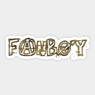 Fanboy (gold) Sticker